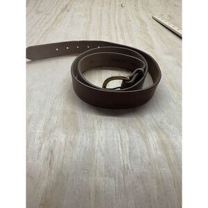Canterbury Men’s Boot Leather Belt Brown Solid Brass Buckle‎ 48”